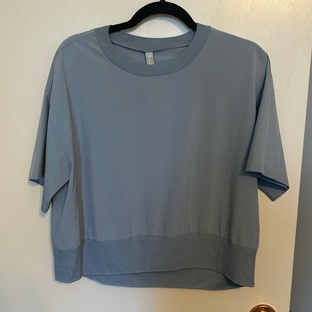 Baby Blue Cropped Athleta Tee